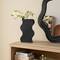 Glitzhome® Modern Black Textured Ripple Metal Floor Vases Set